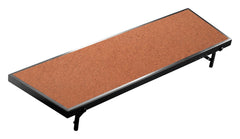 STAGES AND RISERS - NATIONAL PUBLIC SEATING TAPERED STANDING CHORAL RISER WITH HARDBOARD SURFACE - 96 X 18 X 8