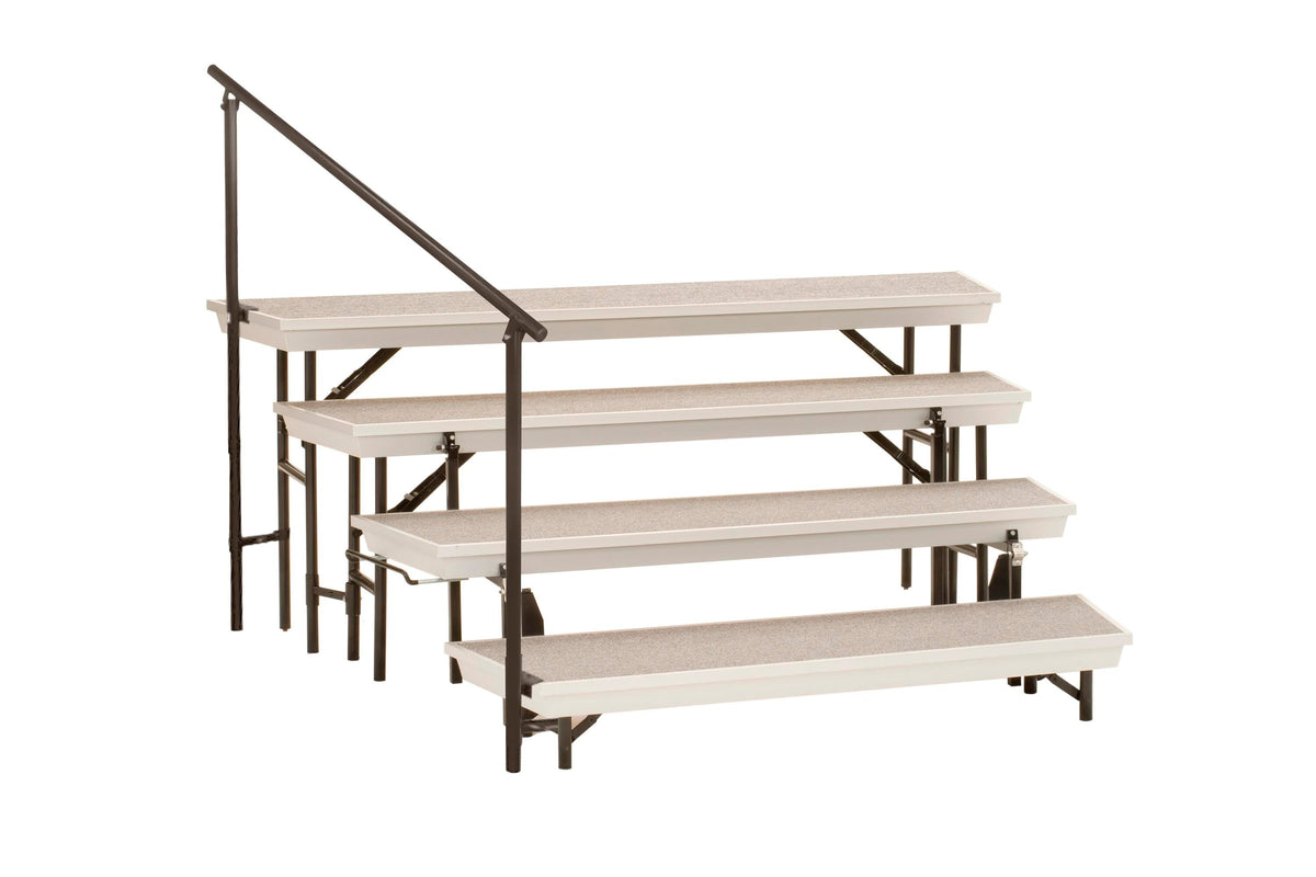 STAGES AND RISERS - NATIONAL PUBLIC SEATING SIDE GUARDRAIL FOR 4 LEVEL STANDING RISERS