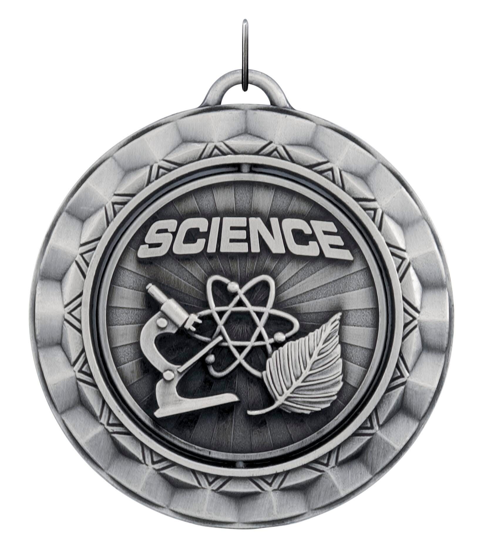 MEDALS.SPINNER.SCIENCE..SILVER.SP352S