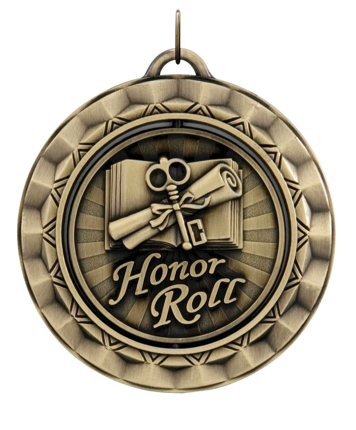 MEDALS.SPINNER.HONOR ROLL..GOLD.SP354G