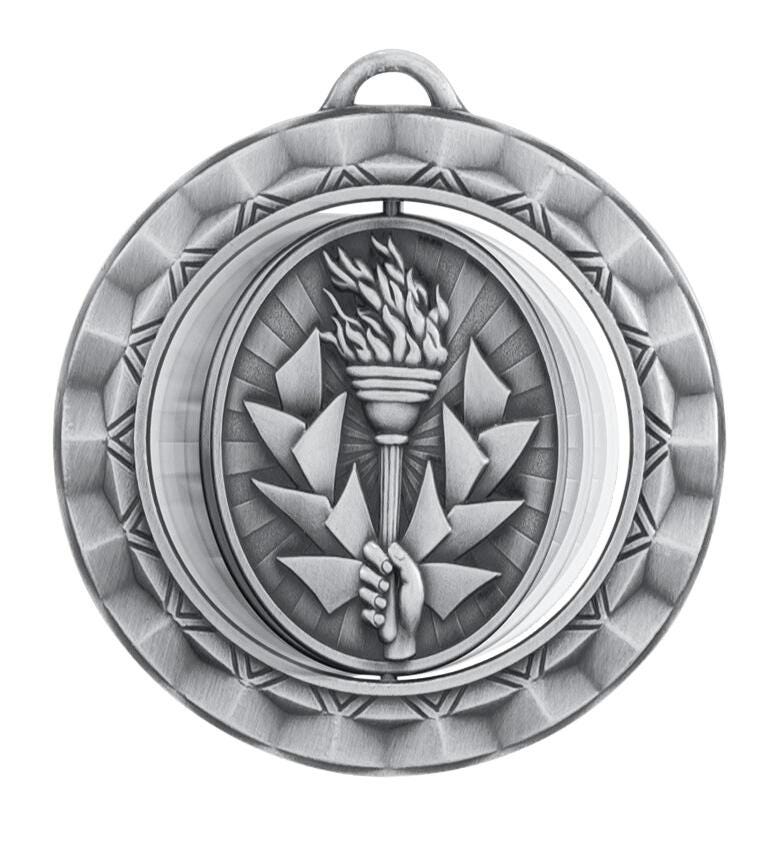 MEDALS.SPINNER.VICTORY..SILVER.SP390S