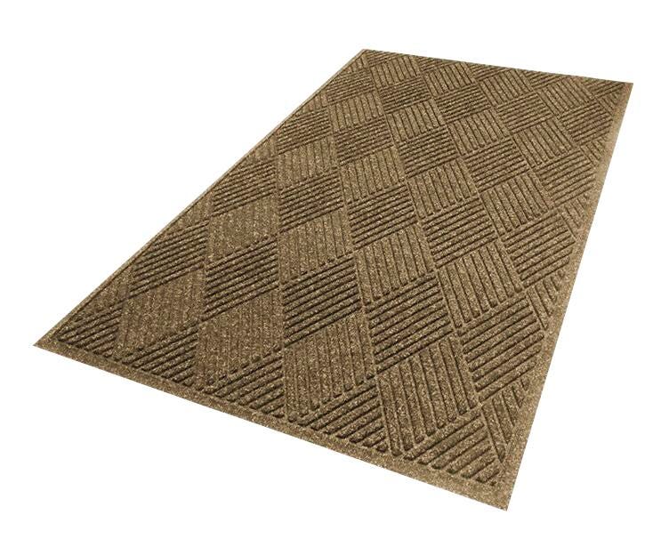 FLOOR MAT - WATERHOG DIAMOND MAT WITH FASHION BORDER AND UNIVERSAL CLEAT BACKING - 2 W X 3 H FT - SPECIFY COLOR