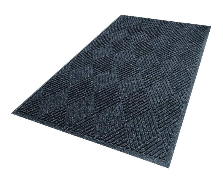 FLOOR MAT - WATERHOG DIAMOND MAT WITH FASHION BORDER AND UNIVERSAL CLEAT BACKING - 6 W X 6 H FT - SPECIFY COLOR