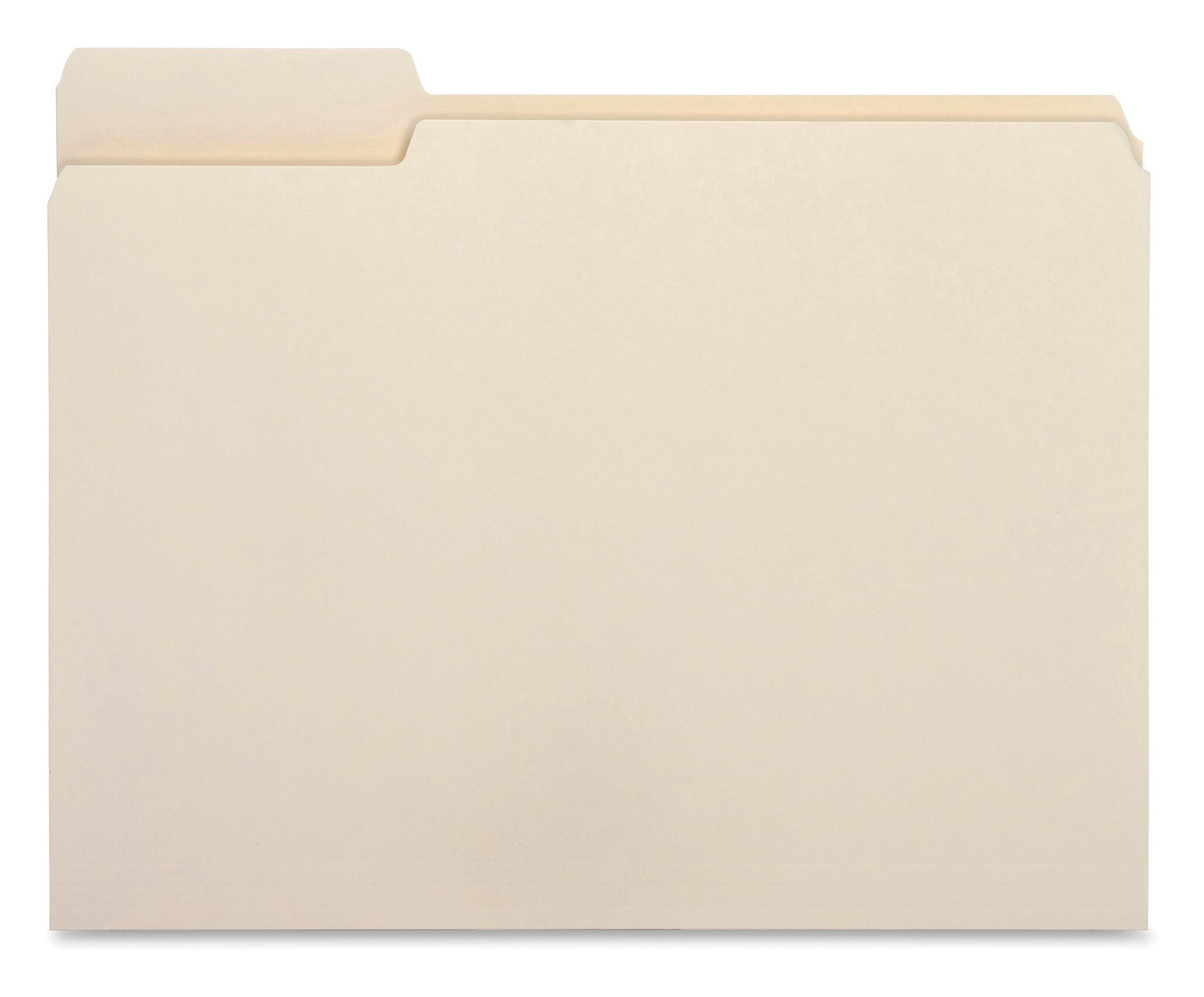 FILE FOLDER LETTER 1/3 LEFT TAB MANILA PK OF 100 BSN16490