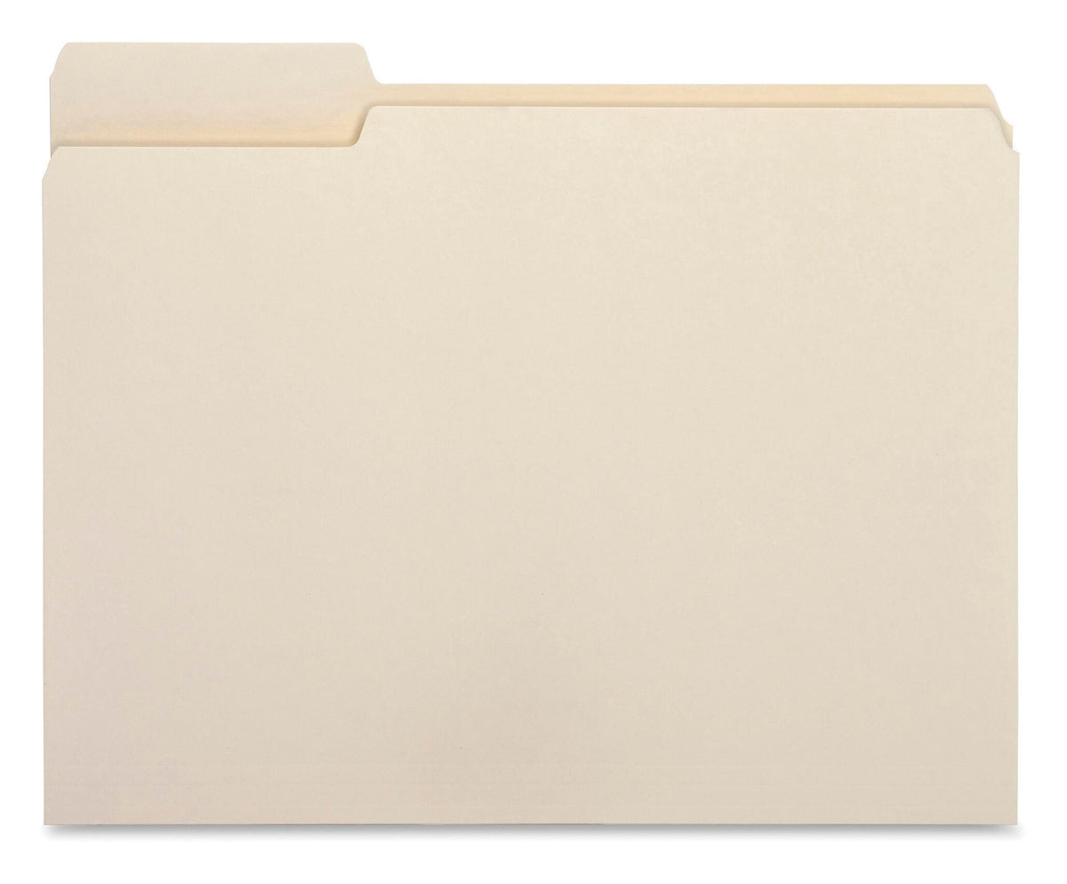 FILE FOLDER LETTER 1/3 LEFT TAB MANILA PK OF 100 BSN16490