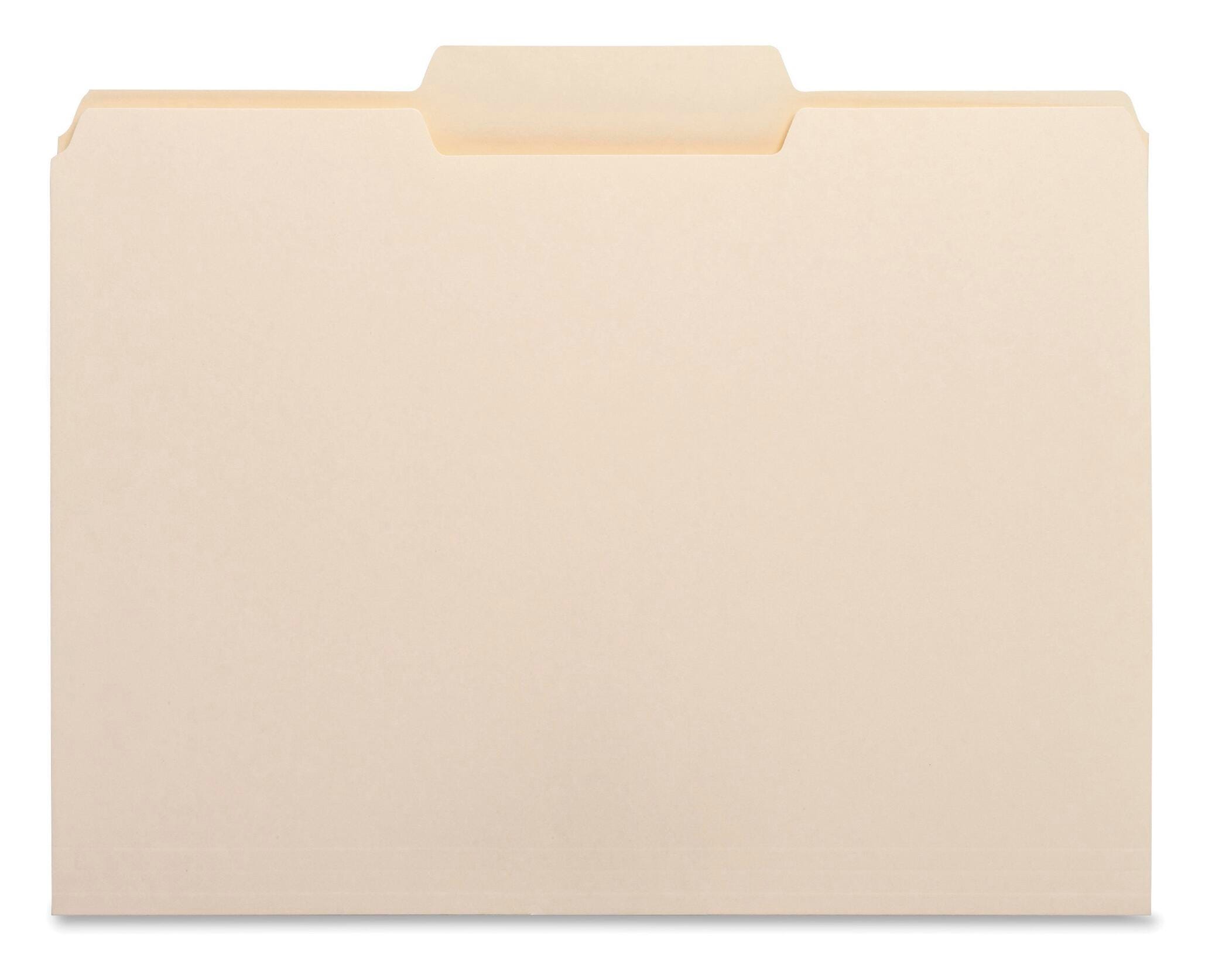 FILE FOLDER LETTER 1/3 CENTER TAB MANILA PK OF 100 BSN16491