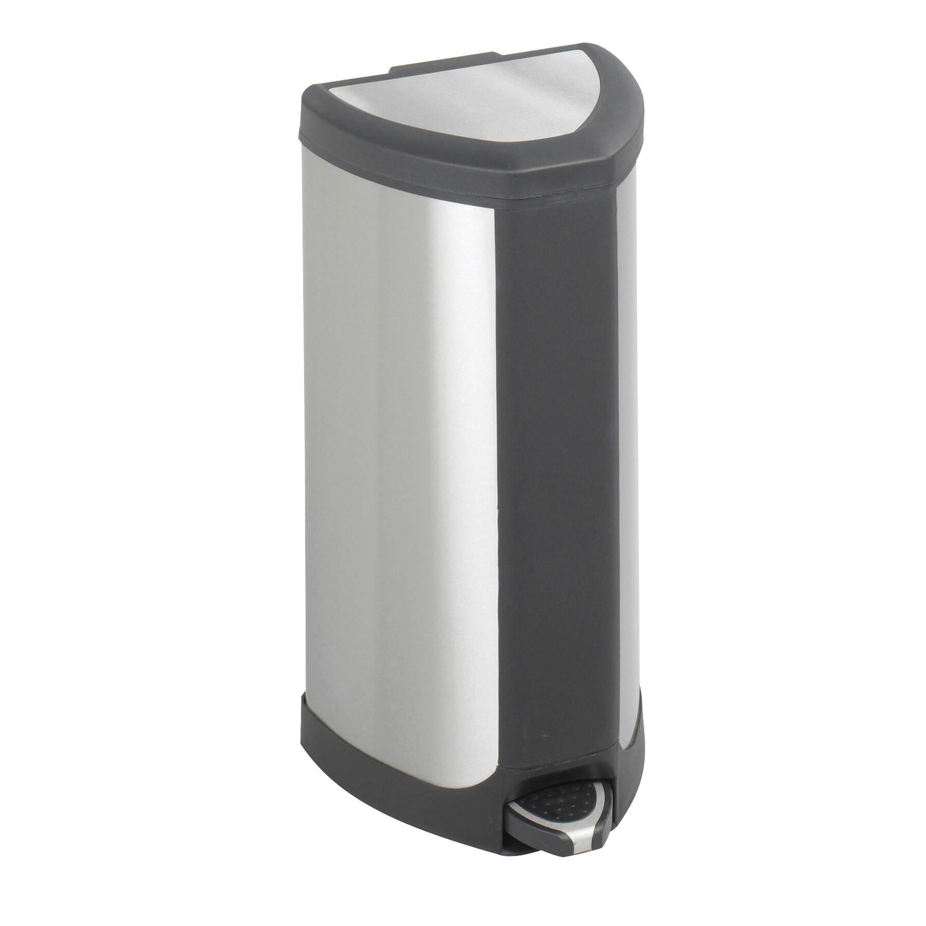 RECEPTACLE STEP-ON 4GALLON STAINLESS STEEL