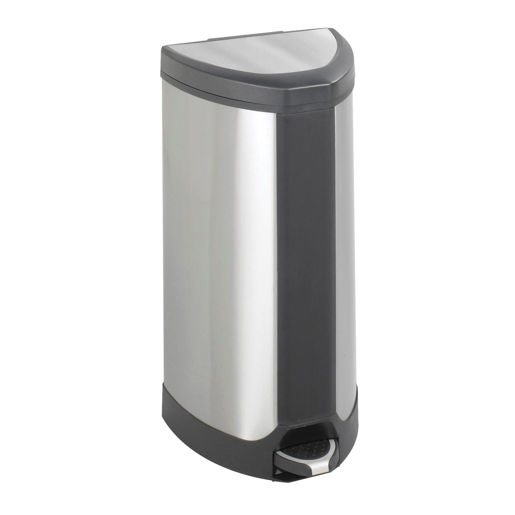 RECEPTACLE STEP-ON 10GALLON STAINLESS STEEL