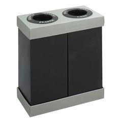 RECEPTACLE DOUBLE RECYCLING GRAY