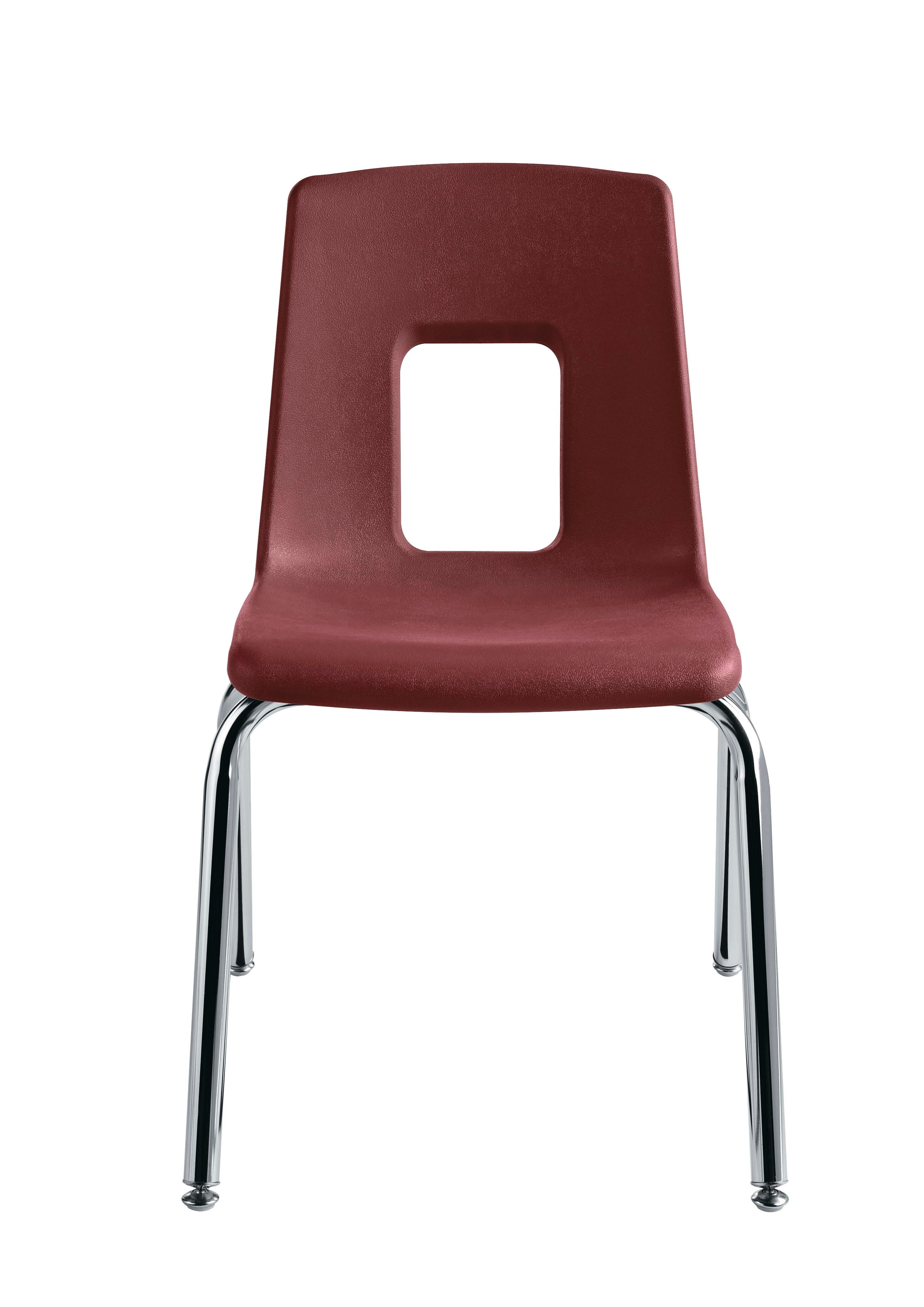 CHAIR - CLASSROOM SELECT - TRADITIONAL 4-LEG CHAIR - 13-1/2 IN - SPECIFY SEAT AND BACK COLOR - CHROME - GLIDE - SPECIFY GLIDE TYPE