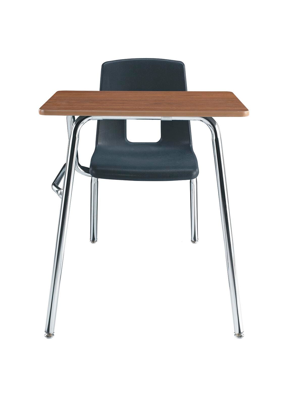 DESK - CLASSROOM SELECT - TRADITIONAL 4-LEG COMBO - 17-1/2 IN - 18 X 24 IN - LAMINATE - T-MOLD - CHROME - SPECIFY SEAT AND BACK COLOR - SPECIFY TOP COLOR - SPECIFY EDGE COLOR