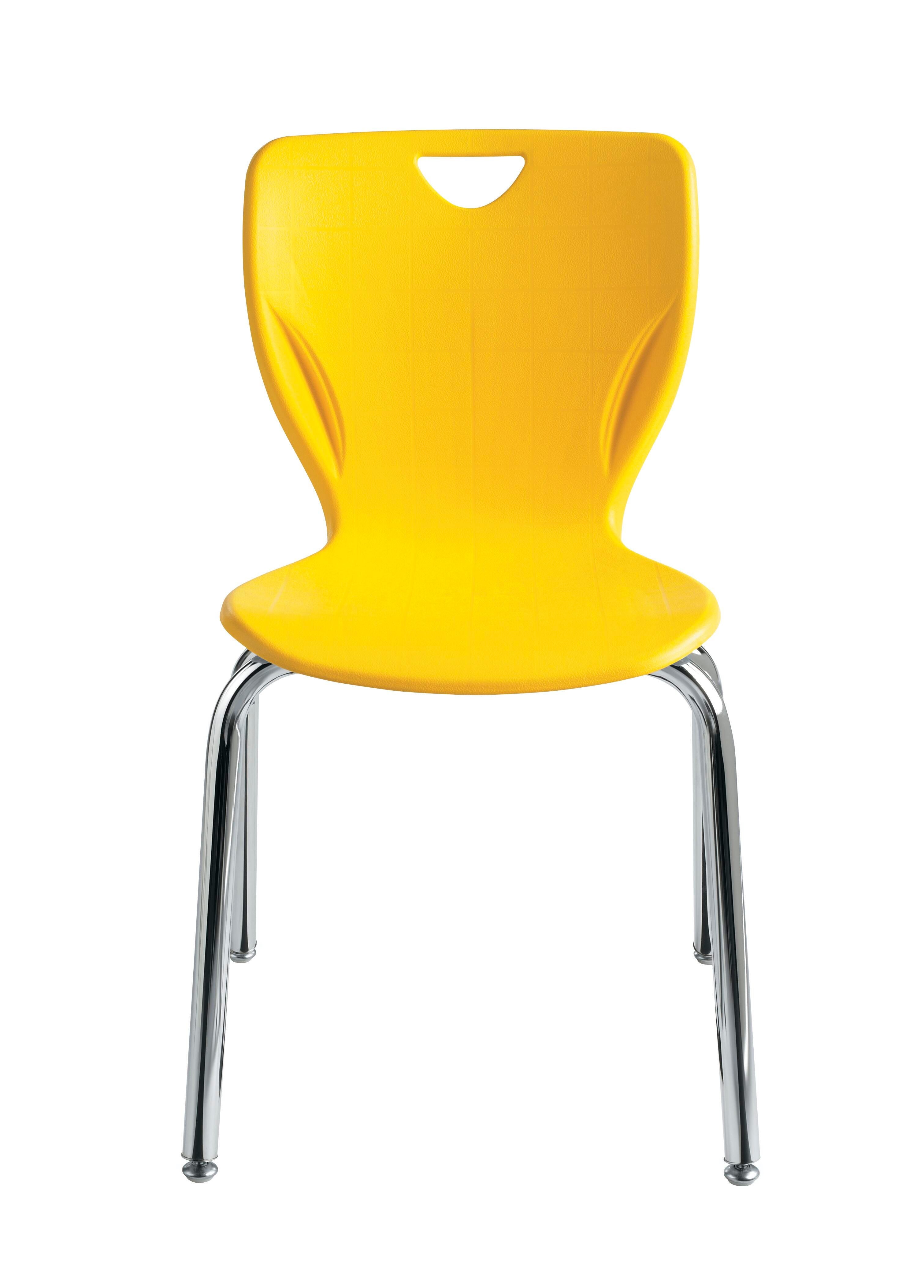 CHAIR - CLASSROOM SELECT - CONTEMPORARY 4-LEG - 18 IN - SPECIFY SEAT AND BACK COLOR - SPECIFY FRAME COLOR - GLIDE - SPECIFY GLIDE TYPE - CHROME