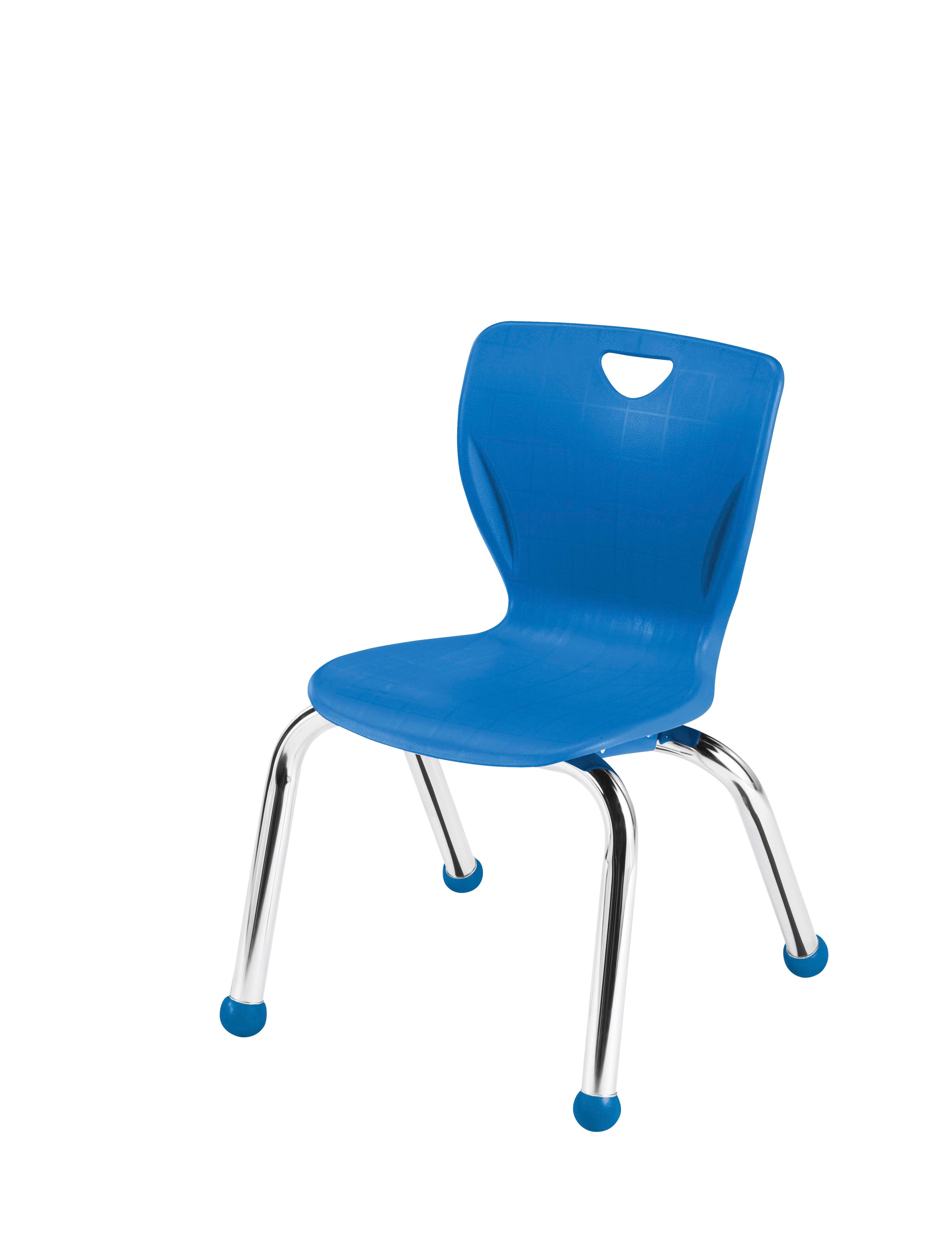 CHAIR - CLASSROOM SELECT - CONTEMPORARY 4-LEG - 16 IN - SPECIFY SEAT AND BACK COLOR - SPECIFY FRAME COLOR - BALL GLIDE - CHROME