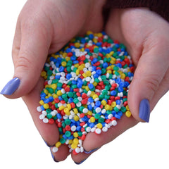 KIDFETTI PLAY MULTI-COLORED PELLETS FOR SAND AND WATER TABLES 10 LB BAG EACH