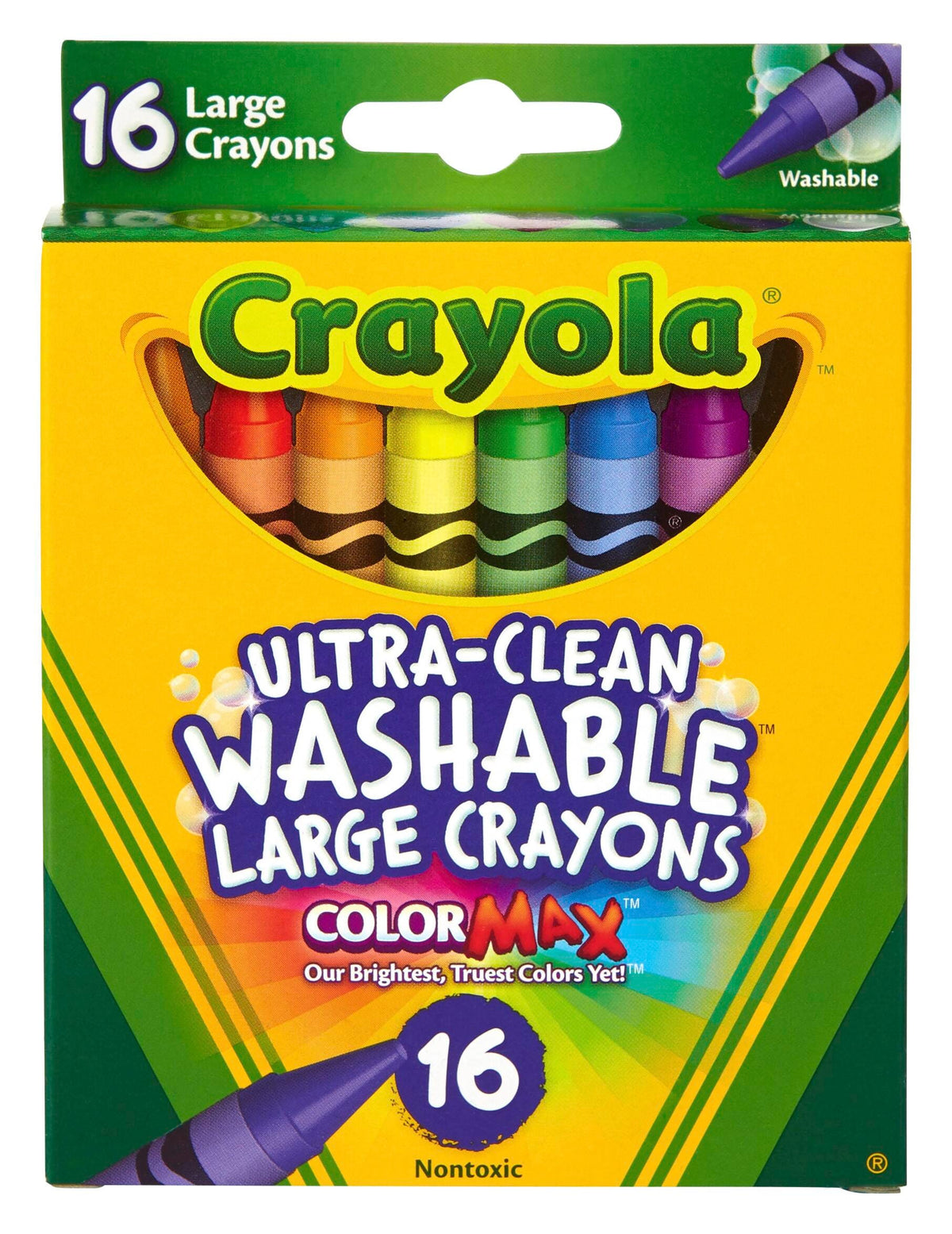 CRAYONS ULTRA CLN WASH CRAYOLA LARGE ASST COLORS SET OF 16