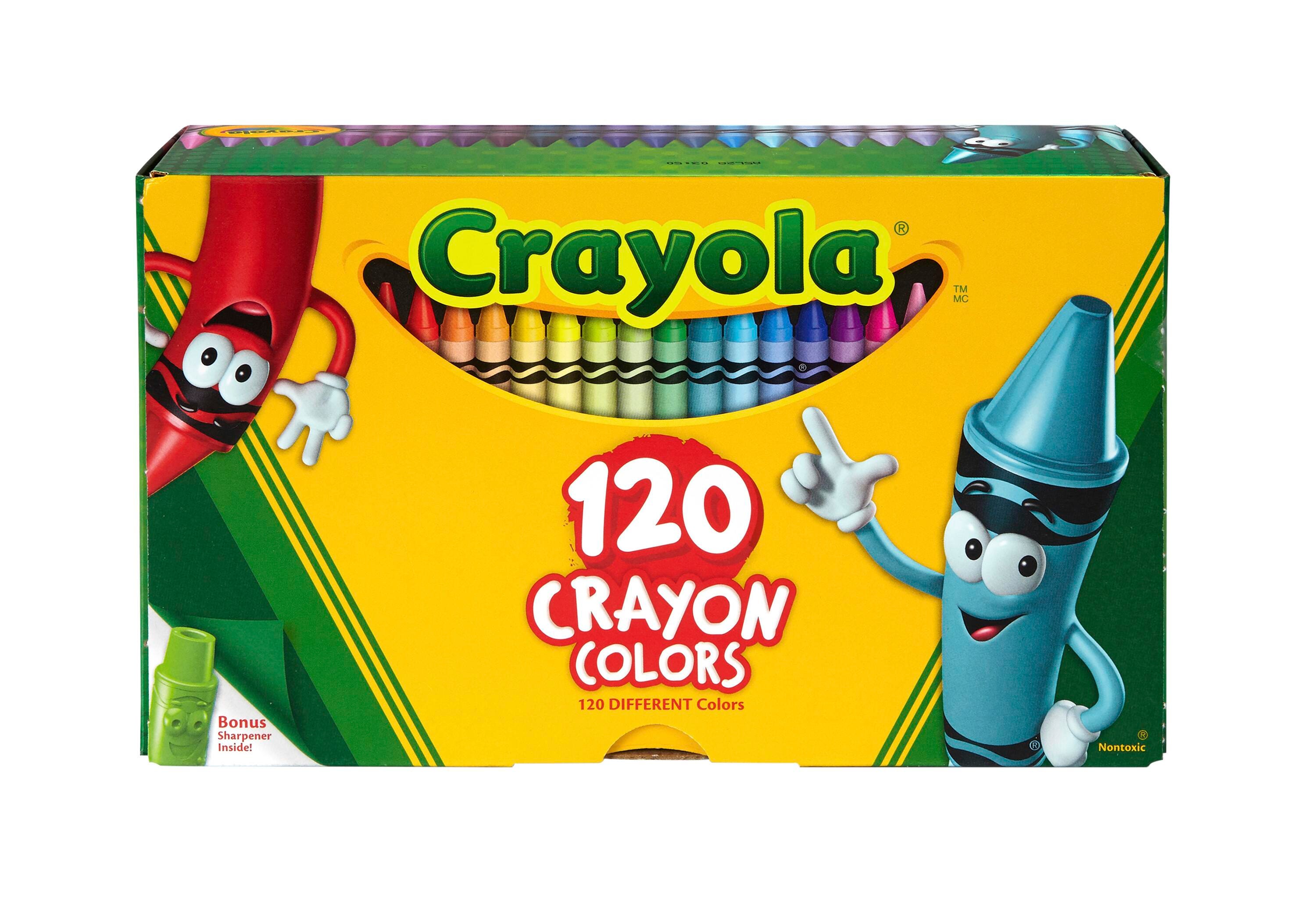 CRAYONS CRAYOLA STANDARD HINGED ASST COLORS SET OF 120