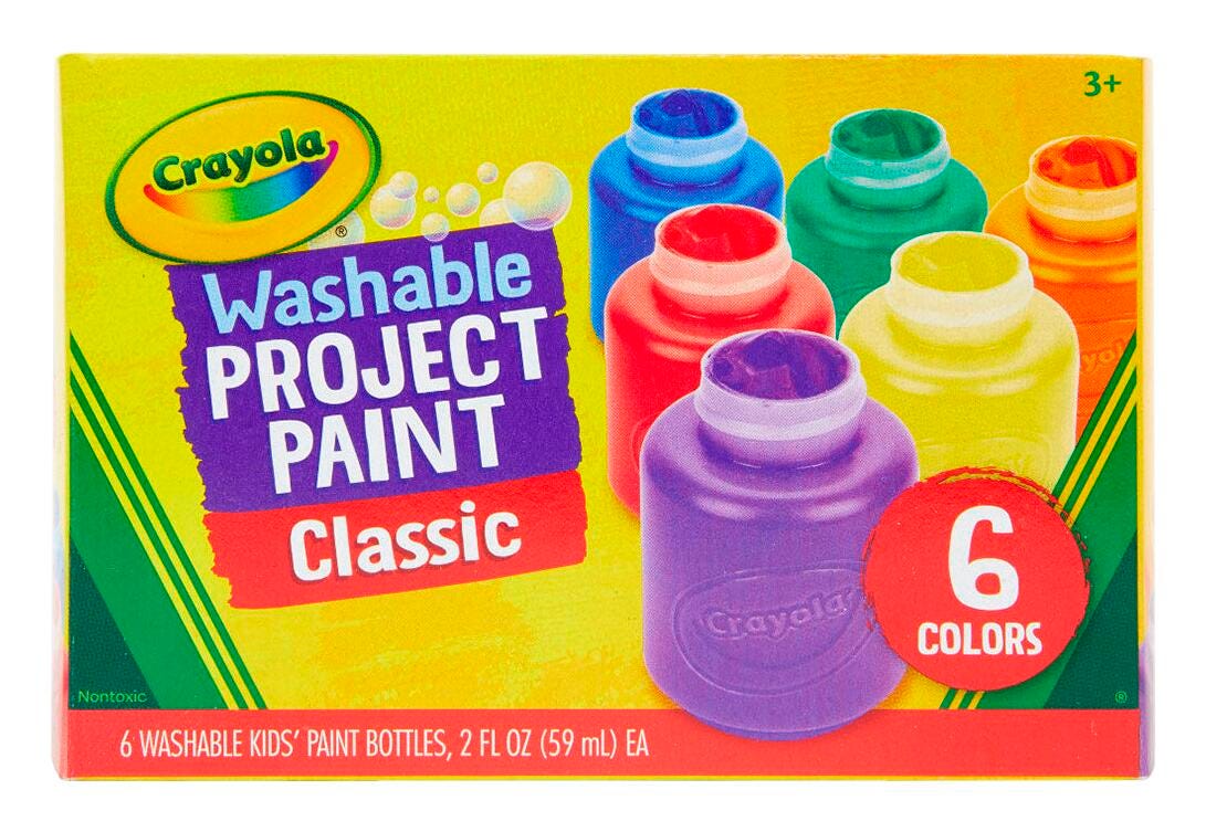 PAINT WASH CRAYOLA PROJECT PAINT ASST CLASSIC 2OZ SET OF 6