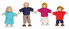WOOD DOLL FAMILY WHITE - SET OF 4