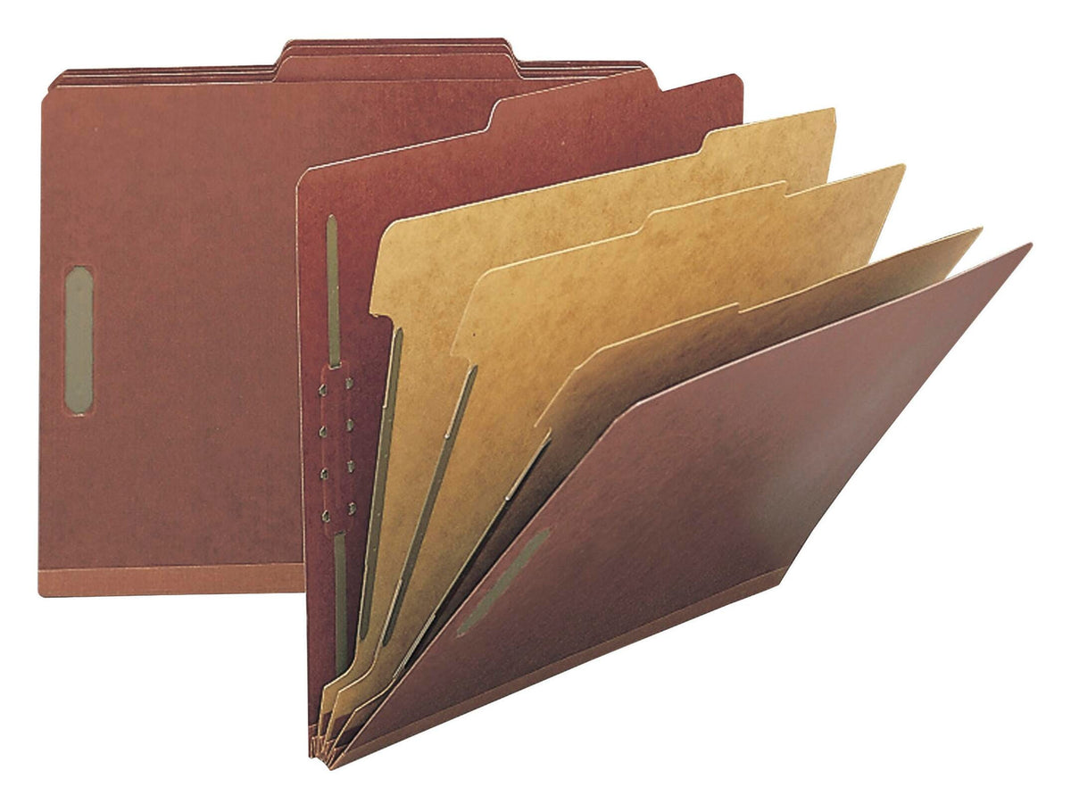 CLASSIFICATION FOLDER LETTER 3 IN EXP 3 DIVIDERS RED PK OF 10 NAT01052