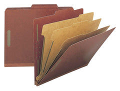CLASSIFICATION FOLDER LETTER 3 IN EXP 3 DIVIDERS RED PK OF 10 NAT01052