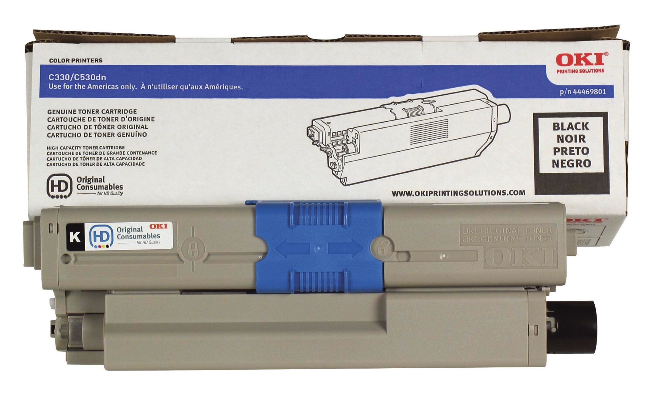 CARTRIDGE INK TONER OKIDATA OKI44469801 BLACK