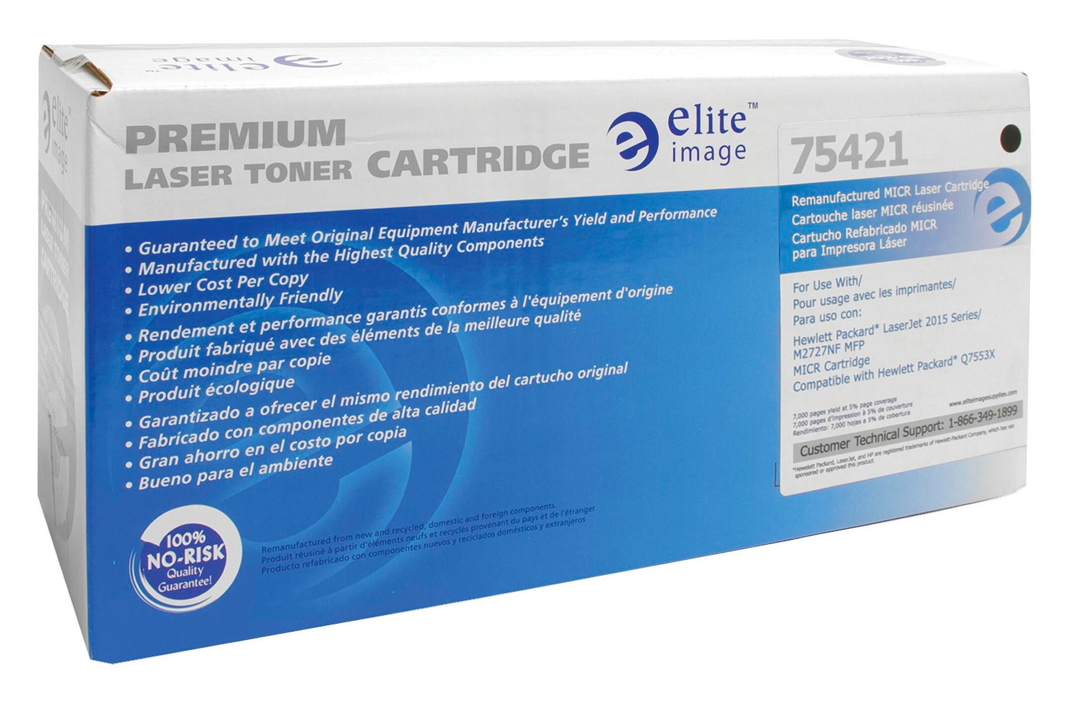 CARTRIDGE MICR TONER FOR HP Q7553X BLACK ELI75421