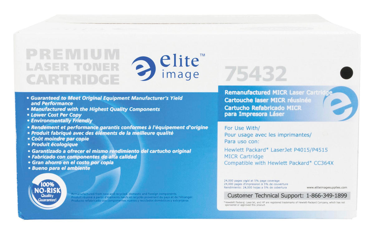 CARTRIDGE MICR TONER FOR HP CC364X BLACK ELI75432