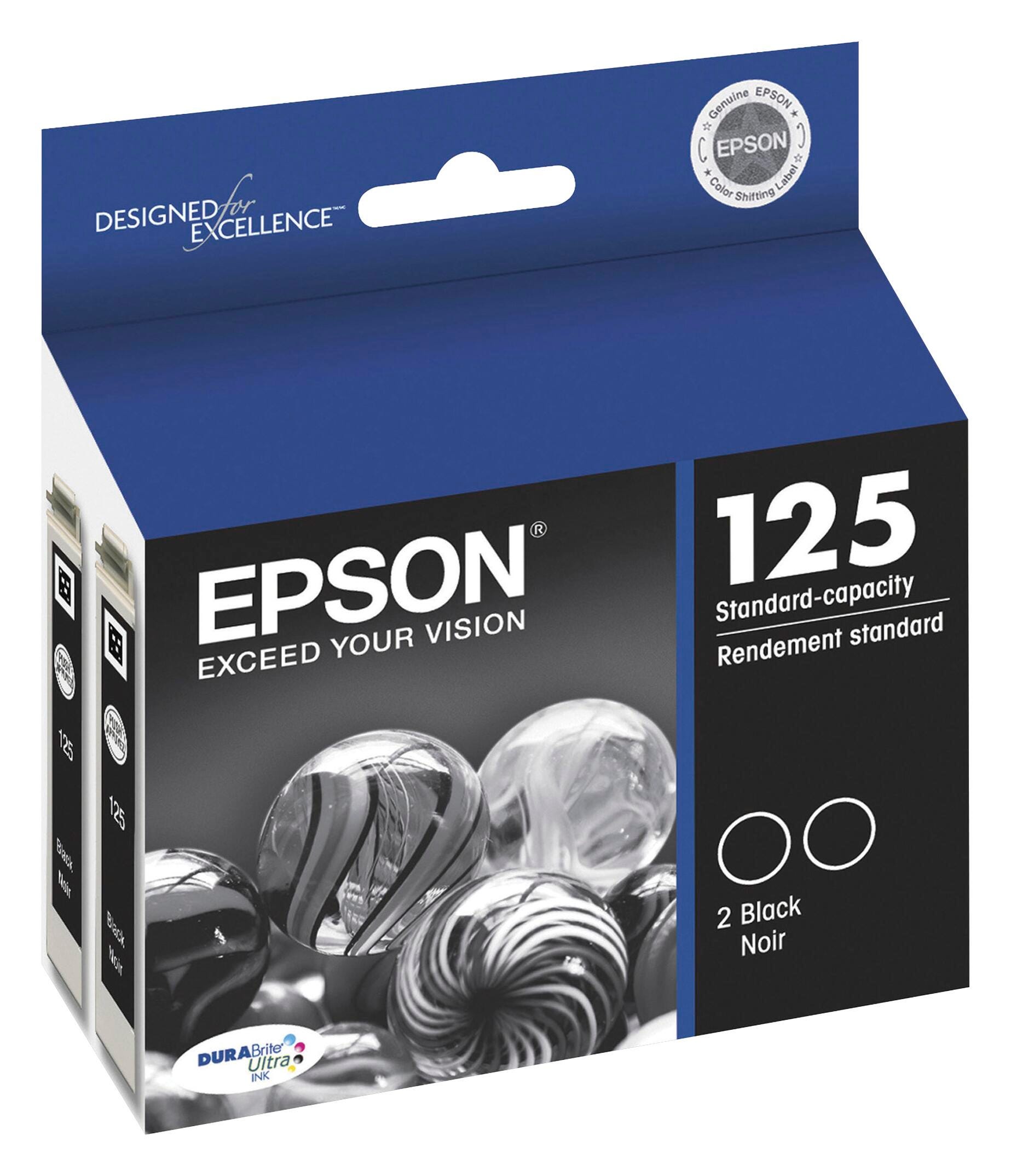 CARTRIDGE INK TONER EPSON EPST125120D2 BLACK PK OF 2