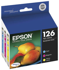 INK TONER CARTRIDGE EPSON DURABRITE EPST126520S TRI-COLOR PK OF 3