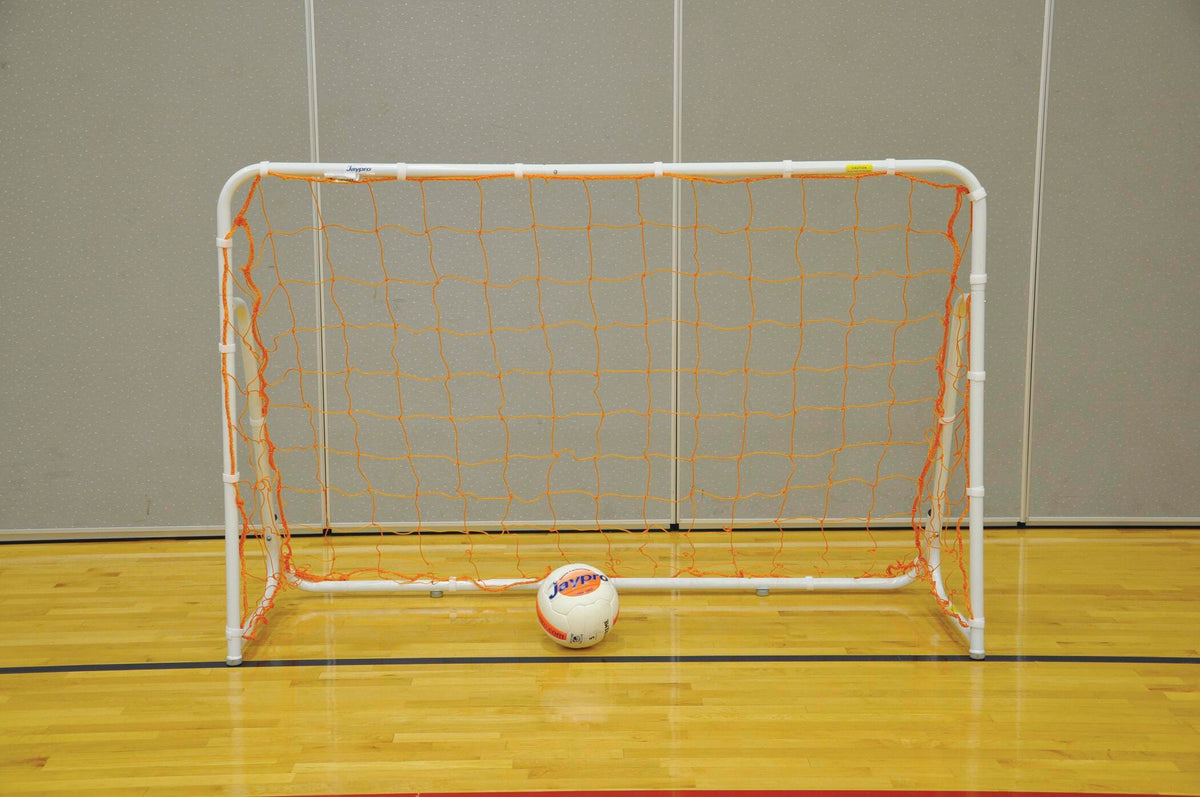 SOCCER GOAL 6 FEET H X 10 FEET W X 31 INCHES D PORTABLE SHORT SIDED WHITE PC GALVANIZED STEEL FRAME