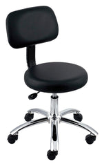 STOOL PNEUMATIC W/BACK BLACK LLR69511