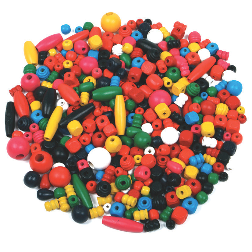 Beads Wooden 125G Assorted