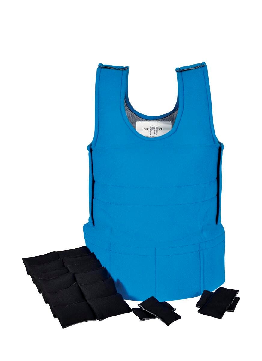 ABILITATIONS VEST WEIGHTED SOFT SMALL - BLUE