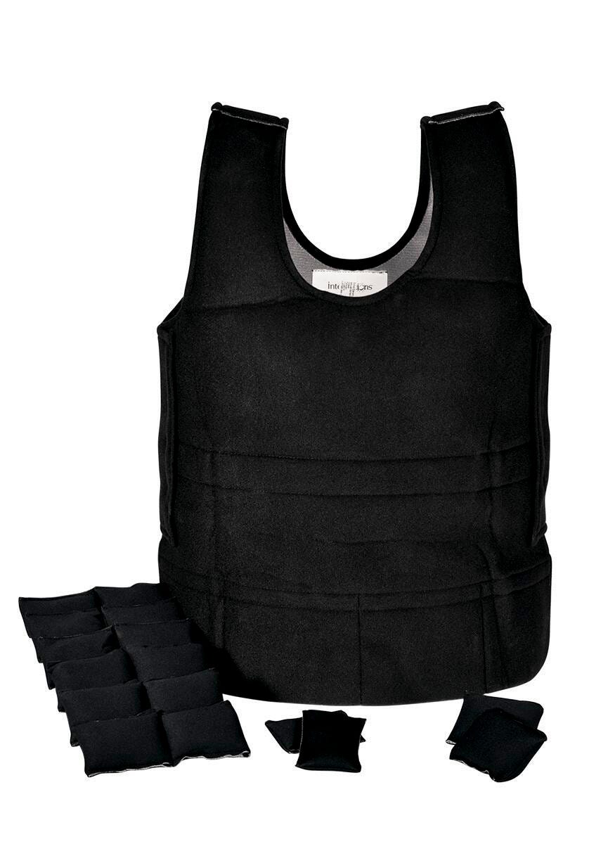 ABILITATIONS VEST WEIGHTED SOFT LARGE - BLACK