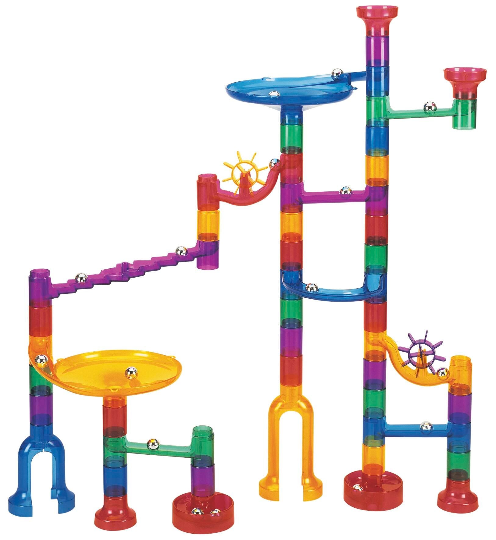 BUILDING TRANSPARENT MARBLE RUN