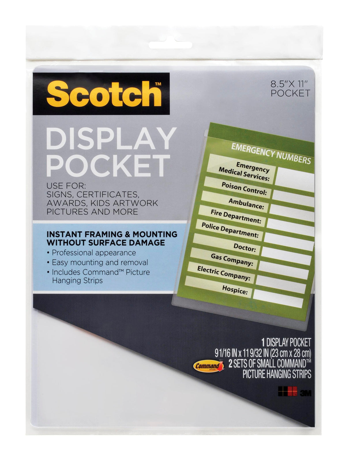 LAMINATING DISPLAY POCKET SCOTCH 8.5X11 IN EACH