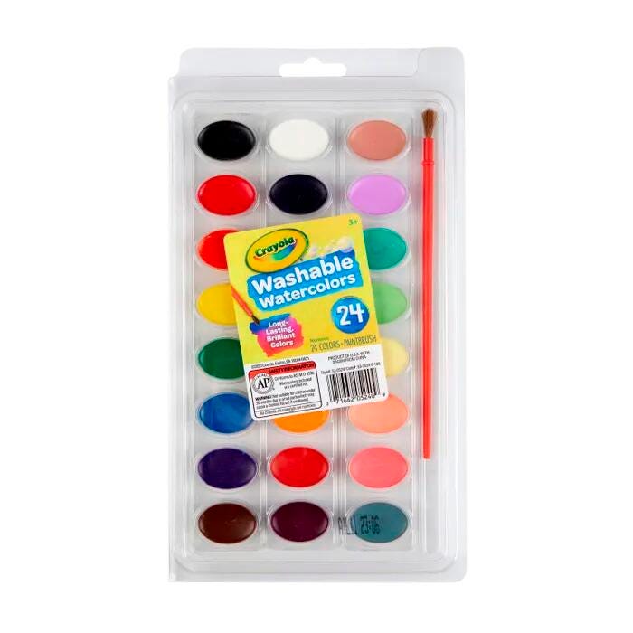 PAINT WTRCLR WASH CRAYOLA 24 COLOR OVAL PAN