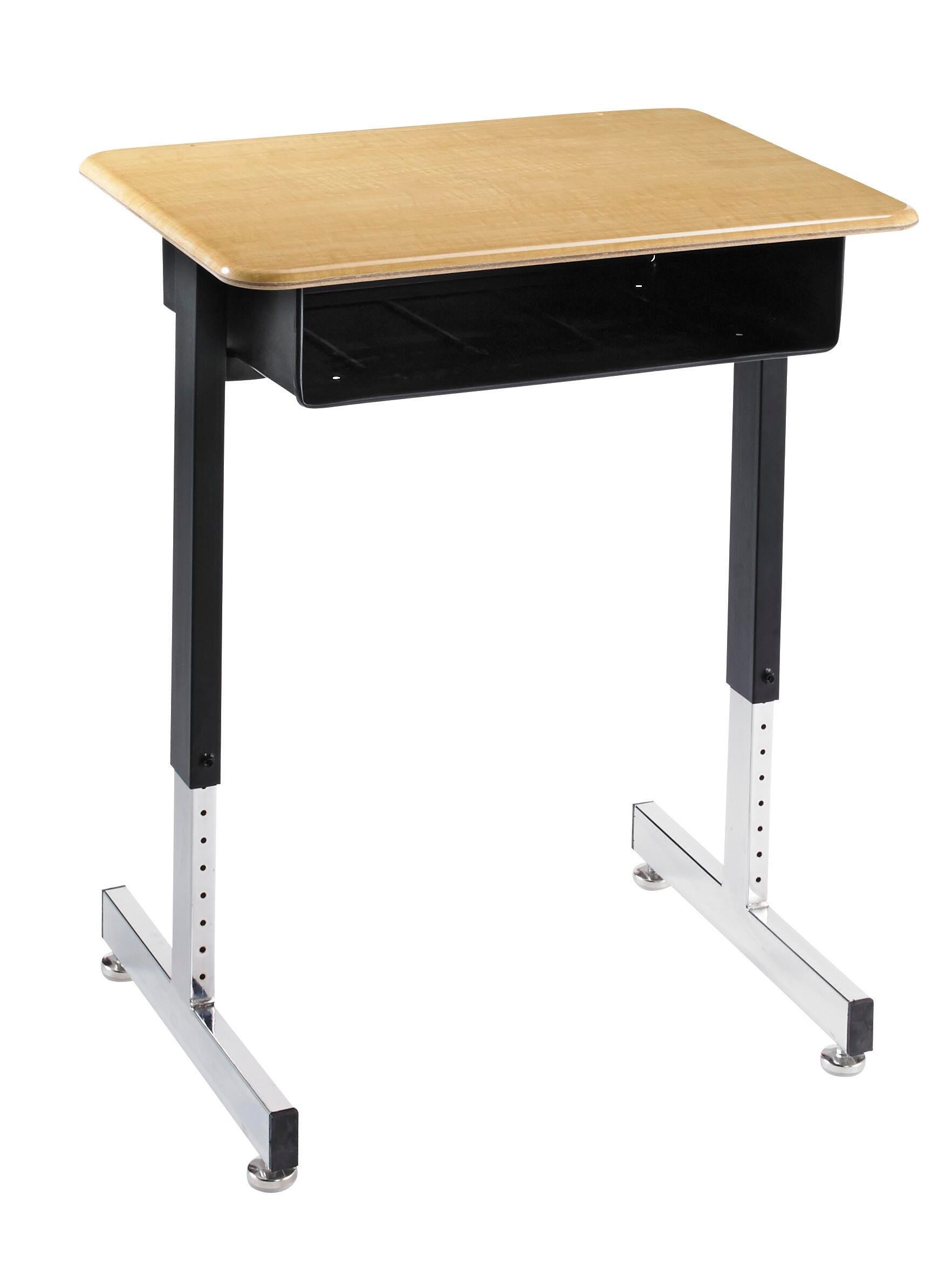 DESK - CLASSROOM SELECT - ROYAL SEATING 1600 PEDESTAL LEG DESK - 18 X 24 IN - HARD PLASTIC - NONE - SPECIFY TOP COLOR - BOOKBOX