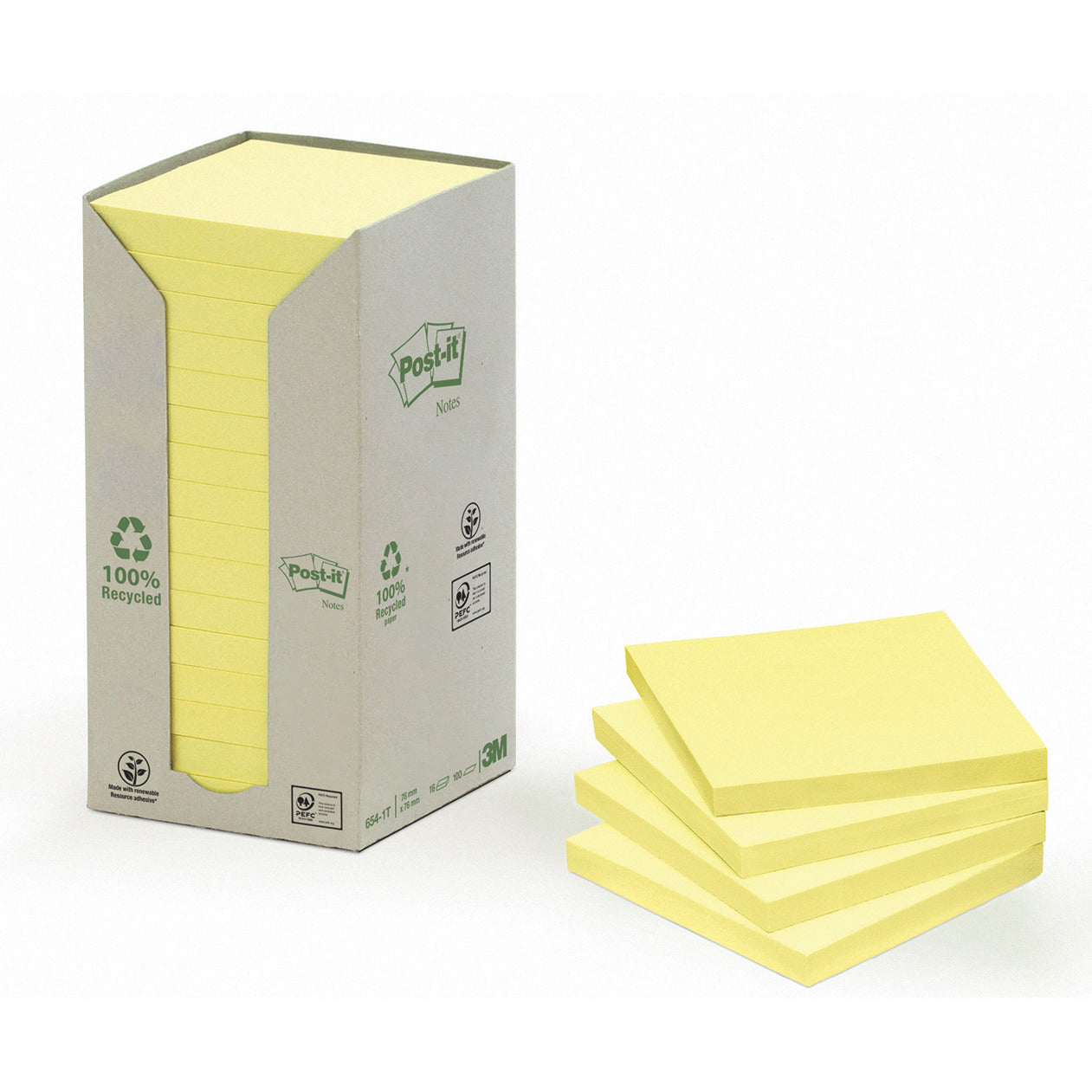 Post-It Rec.Yell.Tower 76X76Mm Pk16