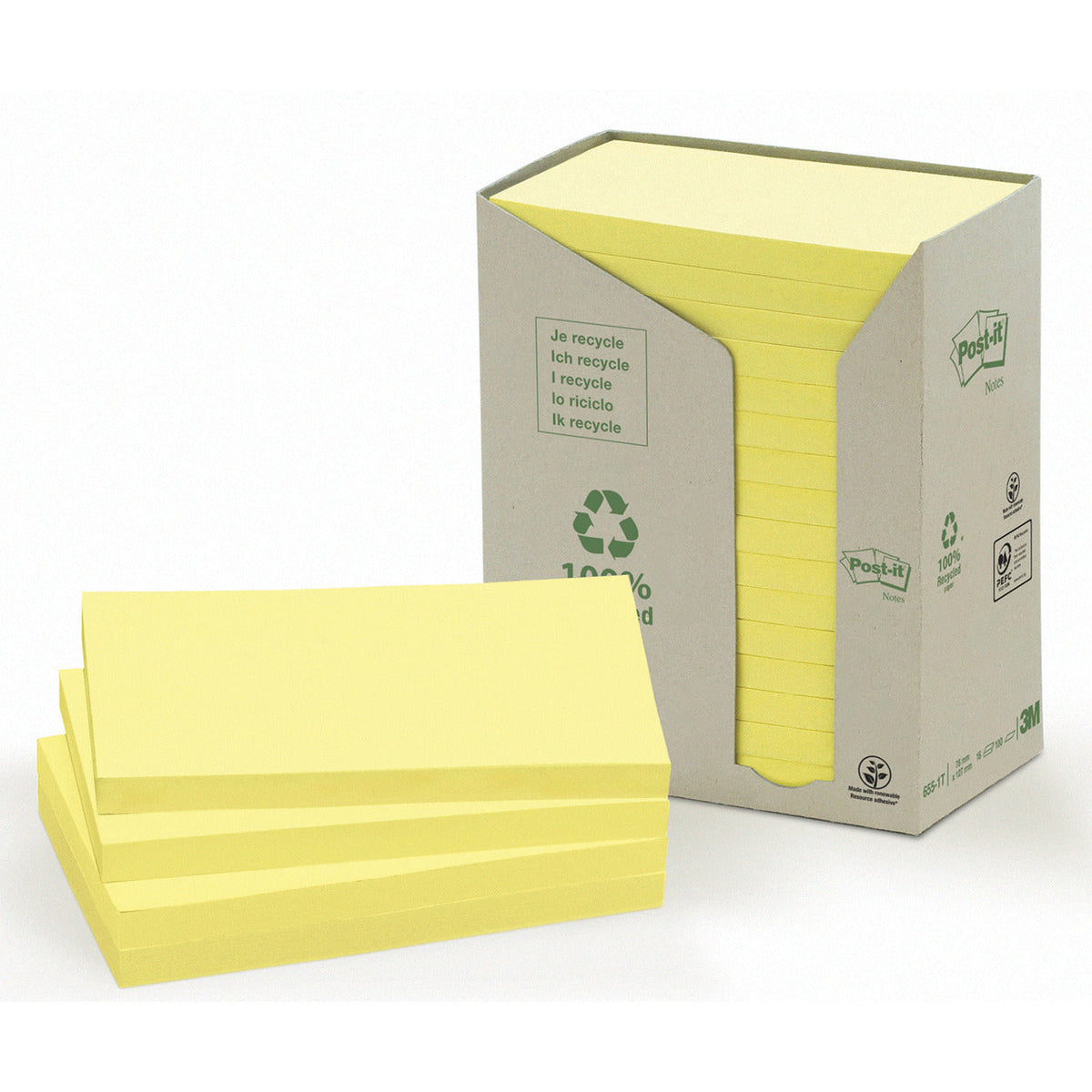 Post-It Rec.Yell.Tower 76X127Mmpk16
