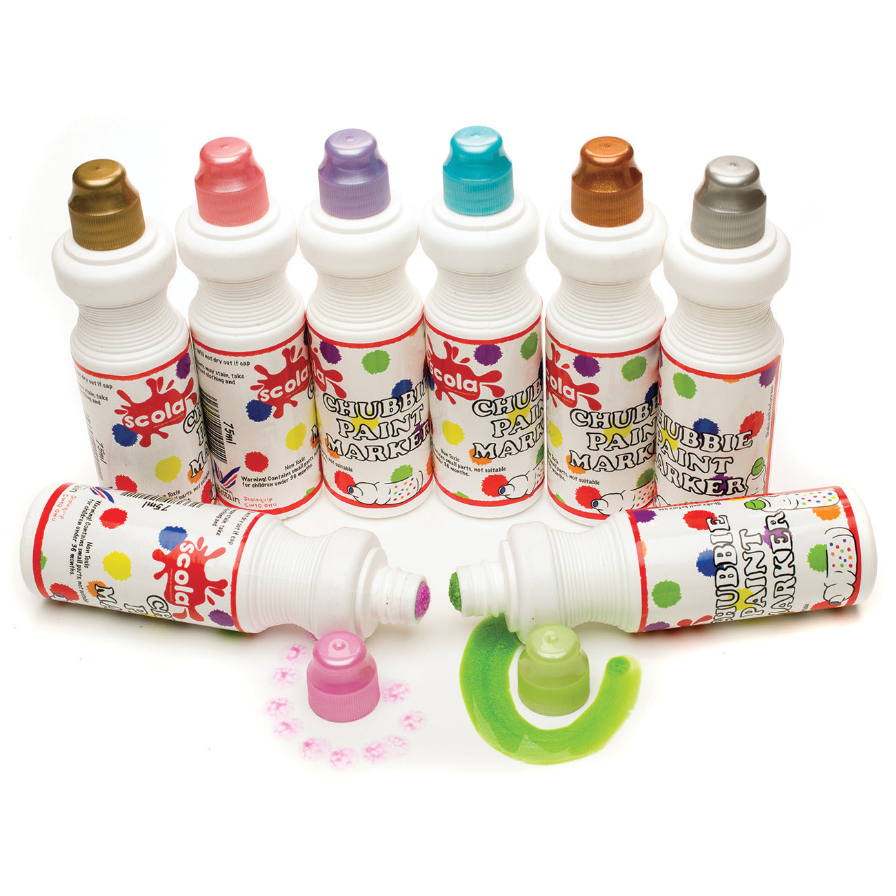 Paint Markers 75Ml Metallic Pk 8