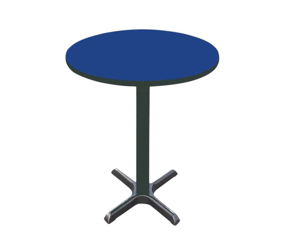 CAFETERIA TABLE - CORRELL - CAFE CAFETERIA TABLE - ROUND TOP - 42 INCH FIXED HEIGHT - X-STYLE COLUMN BASE - 24 DIA X 42 H IN - SPECIFY TOP COLOR