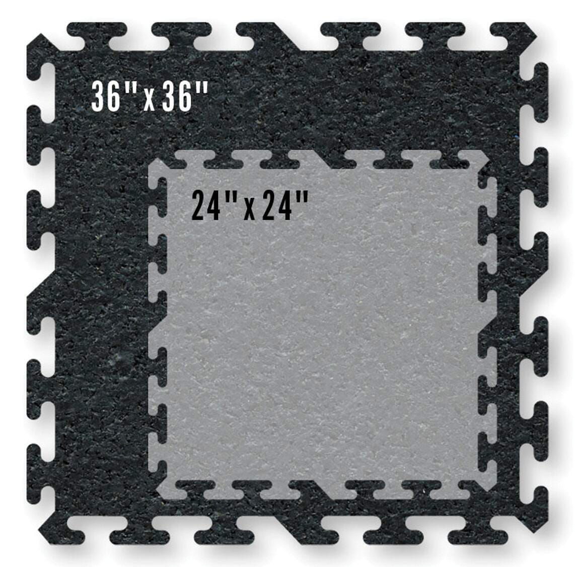 24 IN INTERLOCKING TILE 9MM - BLACK