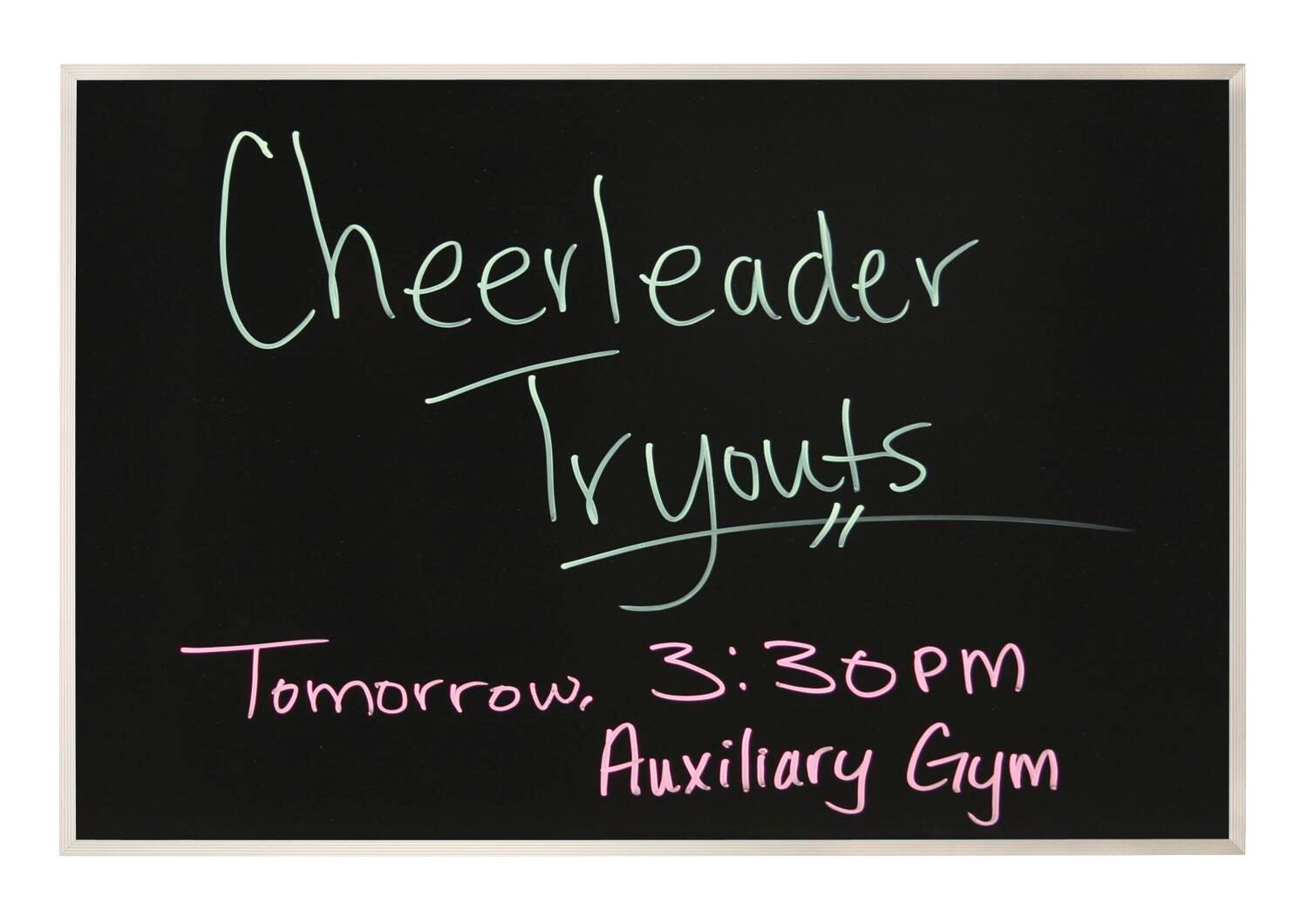 BLACK MARKERBOARD 24 X 18 - ALUMINUM FRAME