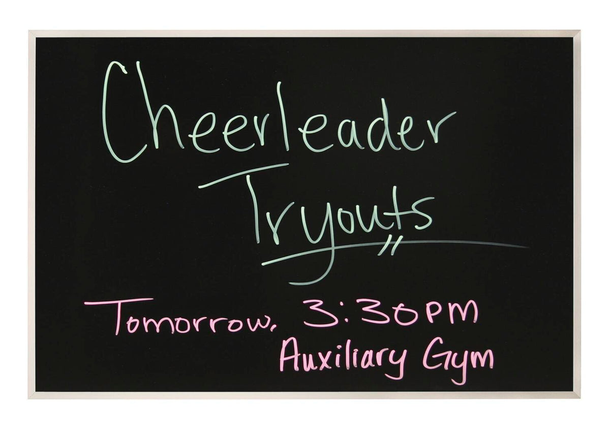 BLACK MARKERBOARD 72 X 48 - ALUMINUM FRAME