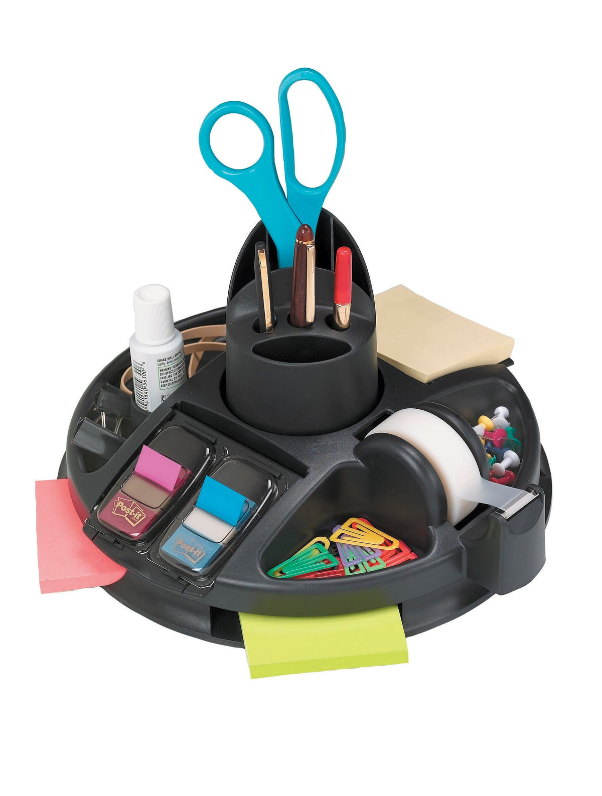 DISC - ORGANIZER ROTARY WITH TAPE POST ITS AND FLAGS