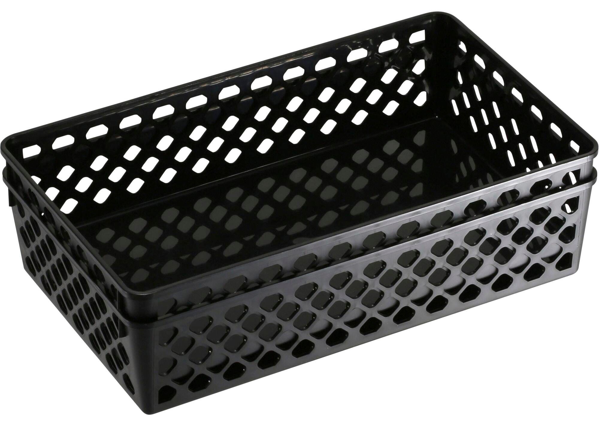 BASKET LARGE RECYCLED BLACK PACK OF 2