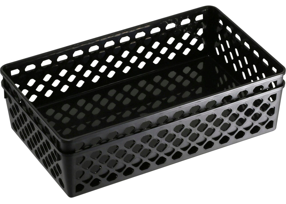 BASKET LARGE RECYCLED BLACK PACK OF 2