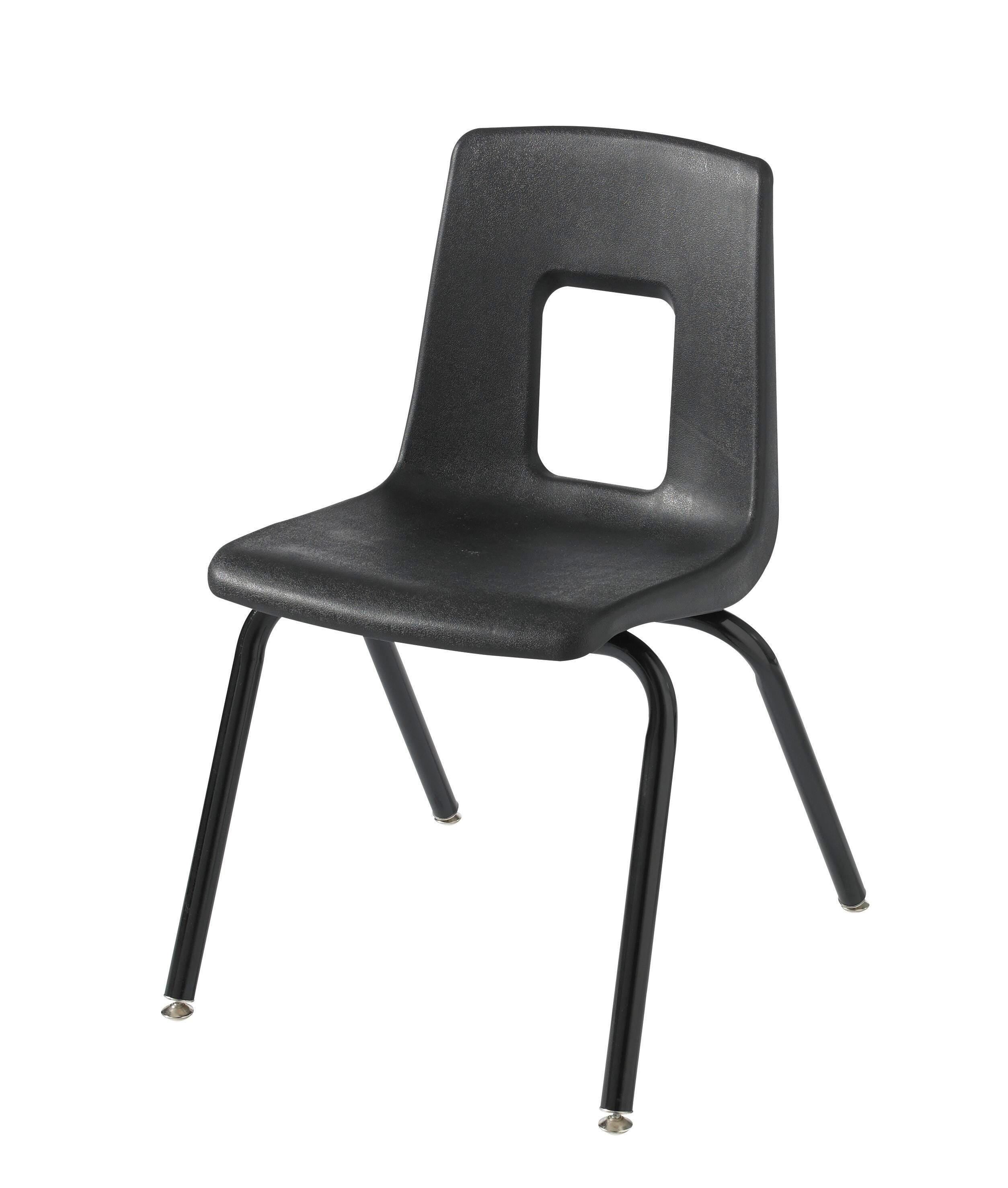 CHAIR - CLASSROOM SELECT - TRADITIONAL 4-LEG CHAIR - 11-1/2 IN - SPECIFY SEAT AND BACK COLOR - BLACK - GLIDE - SPECIFY GLIDE TYPE