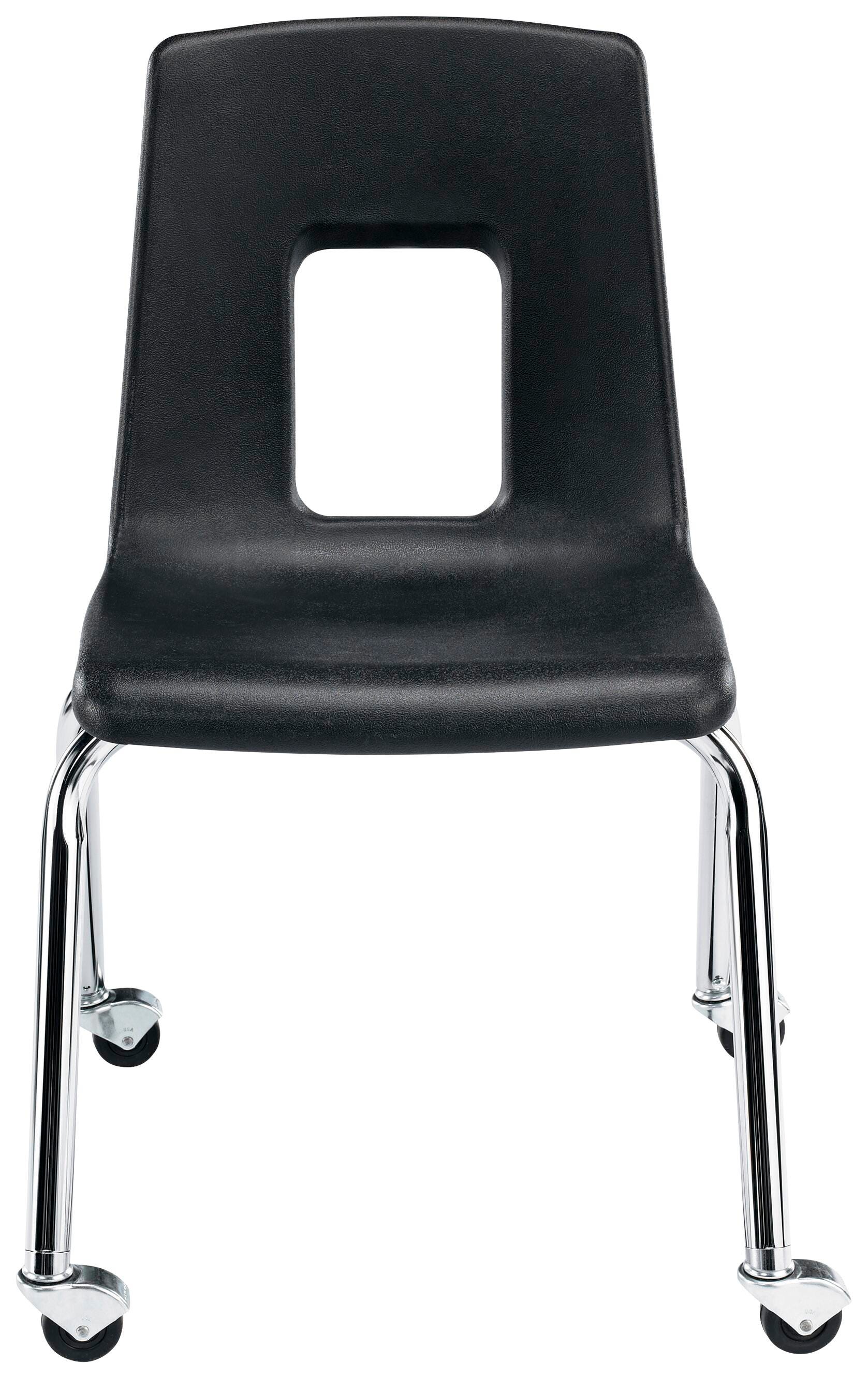 CHAIR - CLASSROOM SELECT - TRADITIONAL 4-LEG CHAIR - 18-1/2 IN A+ - SPECIFY SEAT AND BACK COLOR - CHROME - CASTER - SPECIFY GLIDE TYPE